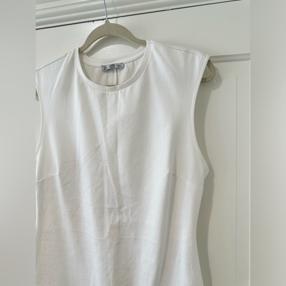 Zara white bodycon midi dress fitted - Picture 6 of 11